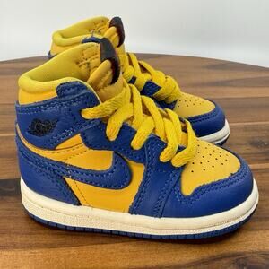 Nike Air Jordan 1 Retro High OG TD 4c Toddler Size  Reverse Laney Blue